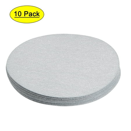 

10 Pcs 4-Inch White Dry Hook and Loop Sanding Discs Flocking Sandpaper 600 Grit