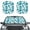 Cherry Flower Blue White, variant on Kuiaobaty American Tribal Cow Print Foldable Car Windshield Sunshade 2 Pack Auto Front Window Sunshade Sun Shield Protector Automotive Accessories for Mini SUVs Small Sedans