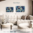 thumbnail image 4 of Elephant Stock Blue Abstract Geometric Wall Art - Horizontal Canvas Wall Art - Living Room Wall Decor - Abstract Canvas - Blue And Beige Decor - 30" x 20", 4 of 8