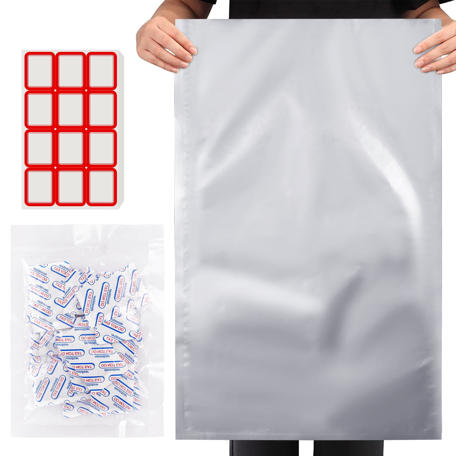 5 Gallon Mylar Food Storage Bags With Ziplock And Oxygen Absorbers