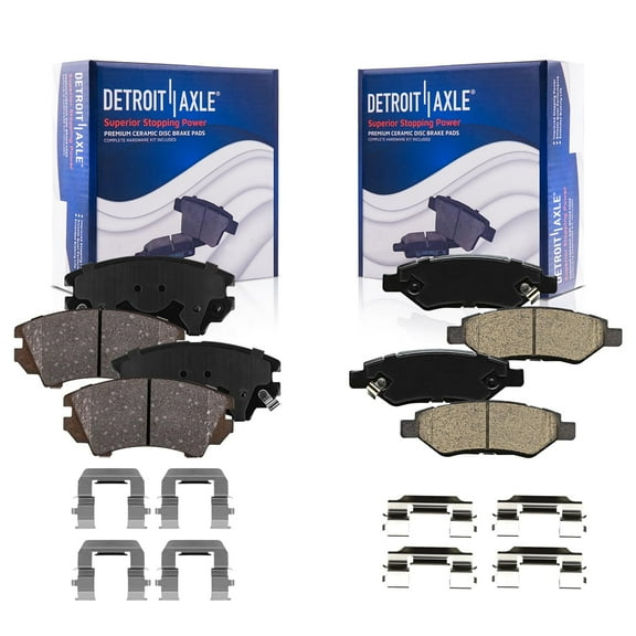 Detroit Axle - 3.6L Brake Pads for 2010-2015 Chevrolet Camaro, 4 Front and Rear Ceramic Brake Pads 2011 2012 2013 2014 Replacement