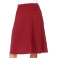 thumbnail image 5 of Women's Elegant Casual Midi Skirt with Foldable Waist and Stretch Fabric, 5 of 7