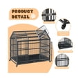 thumbnail image 5 of Heavy Duty Dog Crate, Metal Wire Dog Cage with Divider, Indestructible Dog Crate Kennel, for Large Dogs,Sturdy Locks Design/Double Door with Wheels/Removable Tray, 5 of 8
