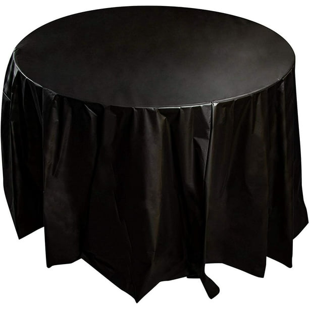 84 Inch Round Disposable Table Cover, How Big Of A Tablecloth For 72 Inch Round Table