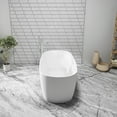 thumbnail image 3 of Vinnova Azagra 67" x 31.5" Oval Acrylic Freestanding Soaking Bathtub in Matte White, 3 of 6