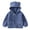 Blue, variant on Baby Girls Hooded Fleece Jacket Cute Bear Hoodie Zip Up Teddy Coat Winter Warm Outwear With Pocket 5M-5T(Light Green,2-3 Years)