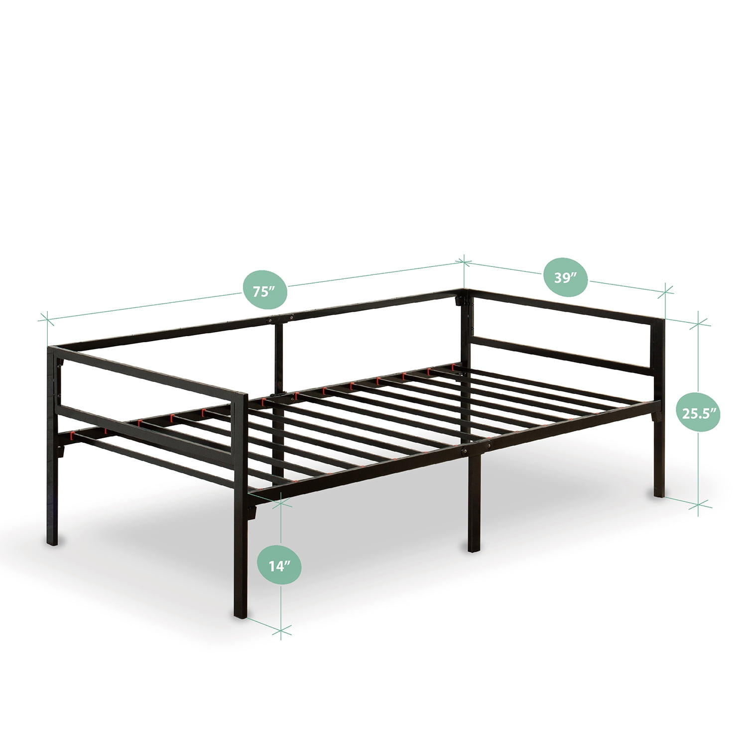 Mainstays Quick Lock Steel Support Twin Daybed Frame - 1