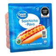 thumbnail image 3 of Salchicha con pavo Great Value 20 pzas 1 Kg, 3 of 5