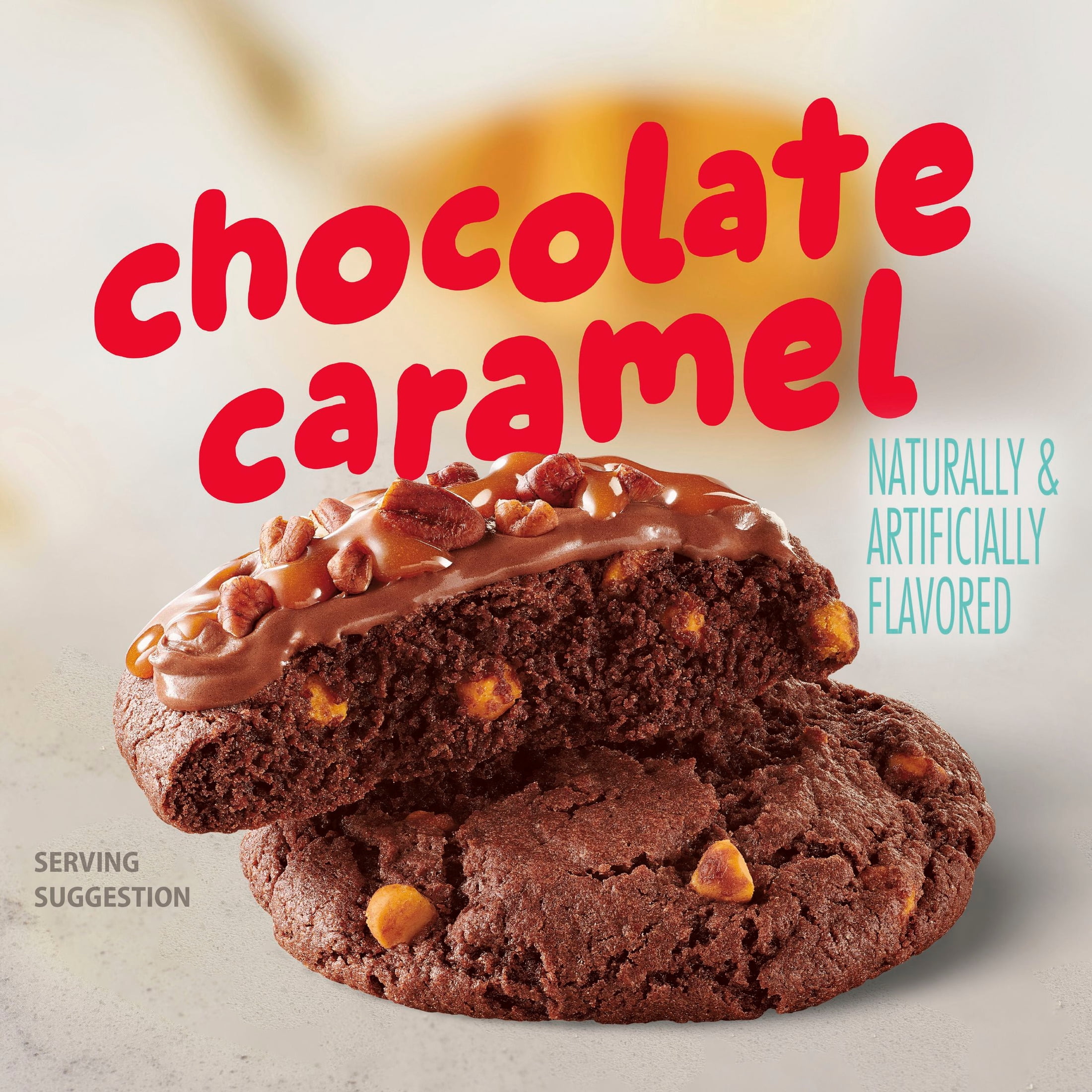(4 pack) Betty Crocker Soft Baked Cookie Mix, Chocolate Caramel Flavored, 16.4 oz