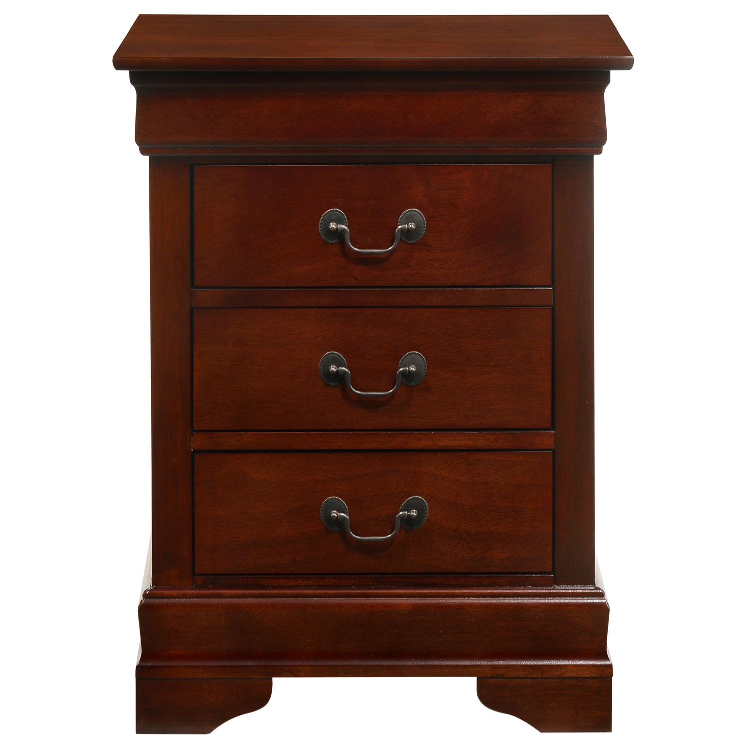 LYKE Home 3 Drawer Nightstand , Cherry