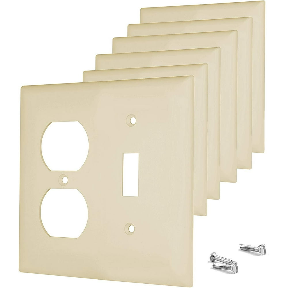 Pack of 6 Wall Plate Outlet Switch Covers by SleekLighting Decorative