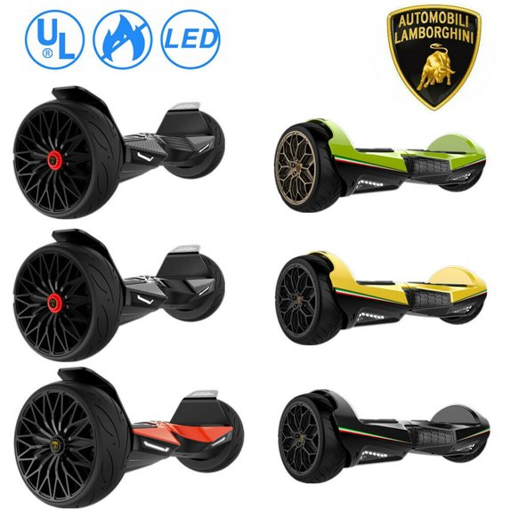 Kids Electric Scooter Bike, Lamborghini Self Balancing Scooter with Blueteeth Speaker and Led Lights, App-Enabled on iPhone & Android, 8.5" Wheels Scooter for Adults Kids Boys Grils