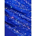 thumbnail image 6 of Aislor Girls Lyrical Dance Mock Neck Ruched Ballet Skirted Leotard Ballerina Ice Skating Dress Blue 14, 6 of 7
