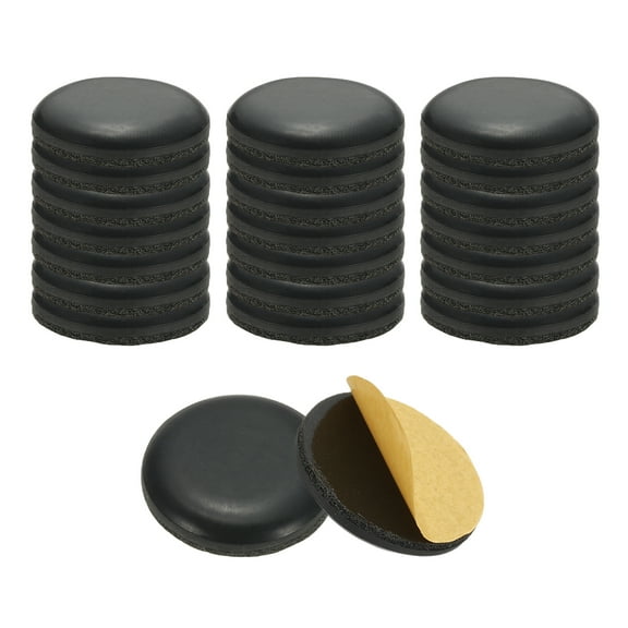 Uxcell 24 Pack Stick Furniture Sliders, 1" Chair Slider Furniture Sliding Pads Round Reusable Glides Glider, Black