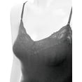 thumbnail image 3 of Bozzolo Women Junior & Plus Adjustable Spaghetti Strap Lace Trim Tunic Tank Top Camisoles, 3 of 5