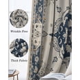 thumbnail image 3 of Navy Blue Boho Kitchen Curtains Retro Southwestern Ethnic Geometric Cafe Short Curtains for Bathroom Blackout Window Curtain Grommet Small Window Treatment Drapes for Bedroom Living Room 27.5"x39"x2, 3 of 9