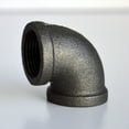 thumbnail image 2 of 2 pcs 1/2 inch 3/4 inch 1 inch 90 Degree Elbow Female Thread Malleable iron pipe fittings LOFT industrial style Pipe Connector, 2 of 5