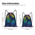 thumbnail image 4 of Kdxio Abstract Bright Pineapple Fruit Retro Print Drawstring Backpack Bag,Waterproof Draw String Back Sack, Gym Drawstring Bags Swim Bag For Unisex, 4 of 9