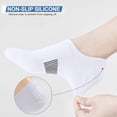 thumbnail image 4 of YOMYM Womens Athletic No Show Socks Low Cut Non-Slip Thin Liner Socks Invisible Hidden Socks for Flats, White, 4 of 7