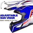 thumbnail image 4 of ILM Adult ATV Motocross Off-Road Street Dirt Bike Full Face Motorcycle Helmet DOT Dual Sports Suits Men Women (M Blue White), 4 of 7