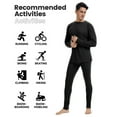 thumbnail image 4 of Mens 100% Merino Wool Base Layer Sets for Ski Lightweight Thermal Underwear, 4 of 6