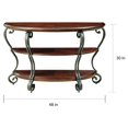 thumbnail image 2 of Furniture of America Azea Traditional Wood 2-Shelf Console Table Brown Cherry, 2 of 4