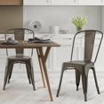 thumbnail image 3 of Costway Stackable Dining Side Chair Bistro Cafe Metal Bar Stool Vintage Set of 4, 3 of 10