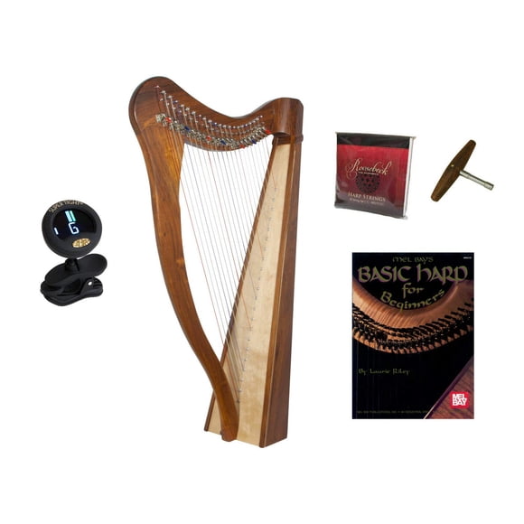 Roosebeck 22-String Heather Harp w/Chelby Levers + Play Book + Snark Clip-on Tuner