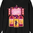 thumbnail image 7 of Wonka 2023 Character Silhouette In Doorway Crew Neck Long Sleeve Black Adult Tee-Small, 7 of 7