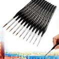 thumbnail image 1 of 11Pcs Art Paint Brush Set, Professional Miniature Fine Detail Brushes, 1 of 2