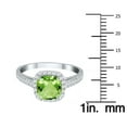 thumbnail image 3 of SZUL Women's Peridot and Diamond Ring in 10K White Gold, 3 of 6