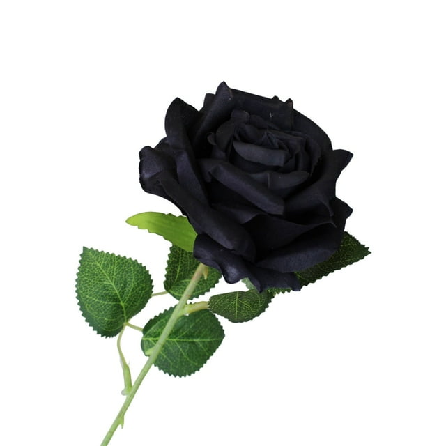 Artificial Rose Valentine'S Day Decoration in Black, Artificial Roses Woolen Fabric Roses Artificial Roses Home and Wedding Decoration Props Floor Arrangement Flowers