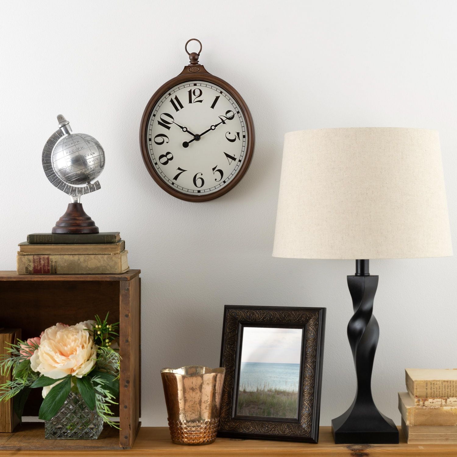 Horloge murale en bois Pocketwatch