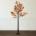 thumbnail image 2 of Northlight LED Lighted Autumn Harvest Artificial Maple Leaf Tree - 6' - Warm White Lights, 2 of 6