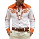 thumbnail image 1 of Camisetas de Navidad de Manga Larga de los Hombres Imprimir de Moda Casual Manga Larga Turndown Collar Blusa para Primavera Invierno Al Aire Libre Diario, 1 of 4
