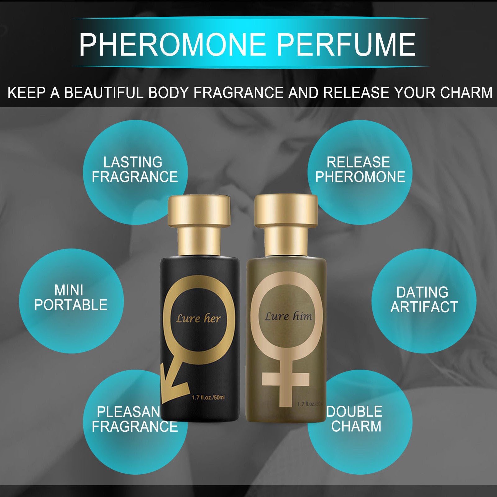  Natural Essential Oil - Long Lasting Pheromone Perfume  Aphrodisiac for Men and Women Perfume Ladies and Gentlemen Perfume 30ml,  Perfect for Valentine's Day Dragon Boat Festival (Female)