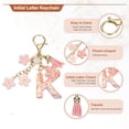 thumbnail image 3 of Uxcell Initial Letter Keychain, Cute Tassel Cherry Blossom Keychain Letter Keychain Charm with Flower Pendant Letter K Pink, 3 of 7