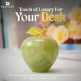 thumbnail image 3 of Radicaln Green Onyx Marble Apple Paperweight 3" – Handmade Stone Figurine for Home Decor, Office Desk Accessory, Study Table Decoration & Giftable Accent, 3 of 7
