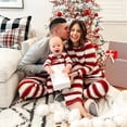thumbnail image 2 of Merry Xmas Family Look 2023 Parent-child Matching Outfits Baby Romper Striped Pattern Christmas Pajamas Set Soft Casual Homewear, 2 of 4