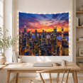 thumbnail image 5 of Metropolitan City Skyline with Twilight Main Rise Buildings, Mystical Fantasy for Space Lovers, Galaxy Room Decor, Housewarming Gift, Tapestry Wall Hanging for Bedroom and Dorm, 5 of 7