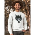 thumbnail image 2 of Wolf Head. Sweatshirt Men -Image by Shutterstock, Male x-Large, 2 of 4