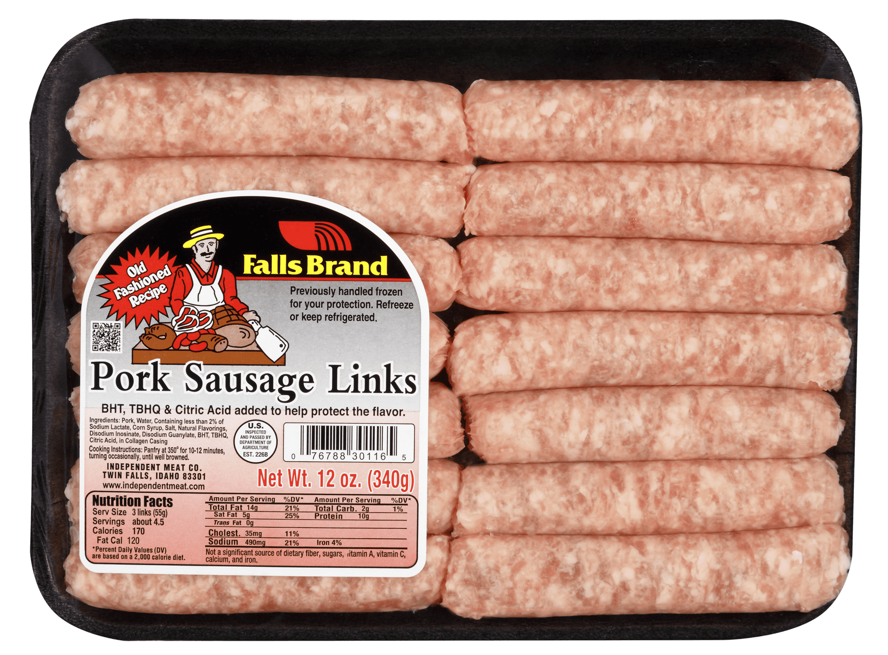 Falls Brand Pork Sausage Links, 12 Oz.
