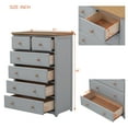 thumbnail image 6 of Chest With 6 DrawersRustic Tall Chset StorageDressers Organizer For Bedroom Hallway Living, 6 of 9