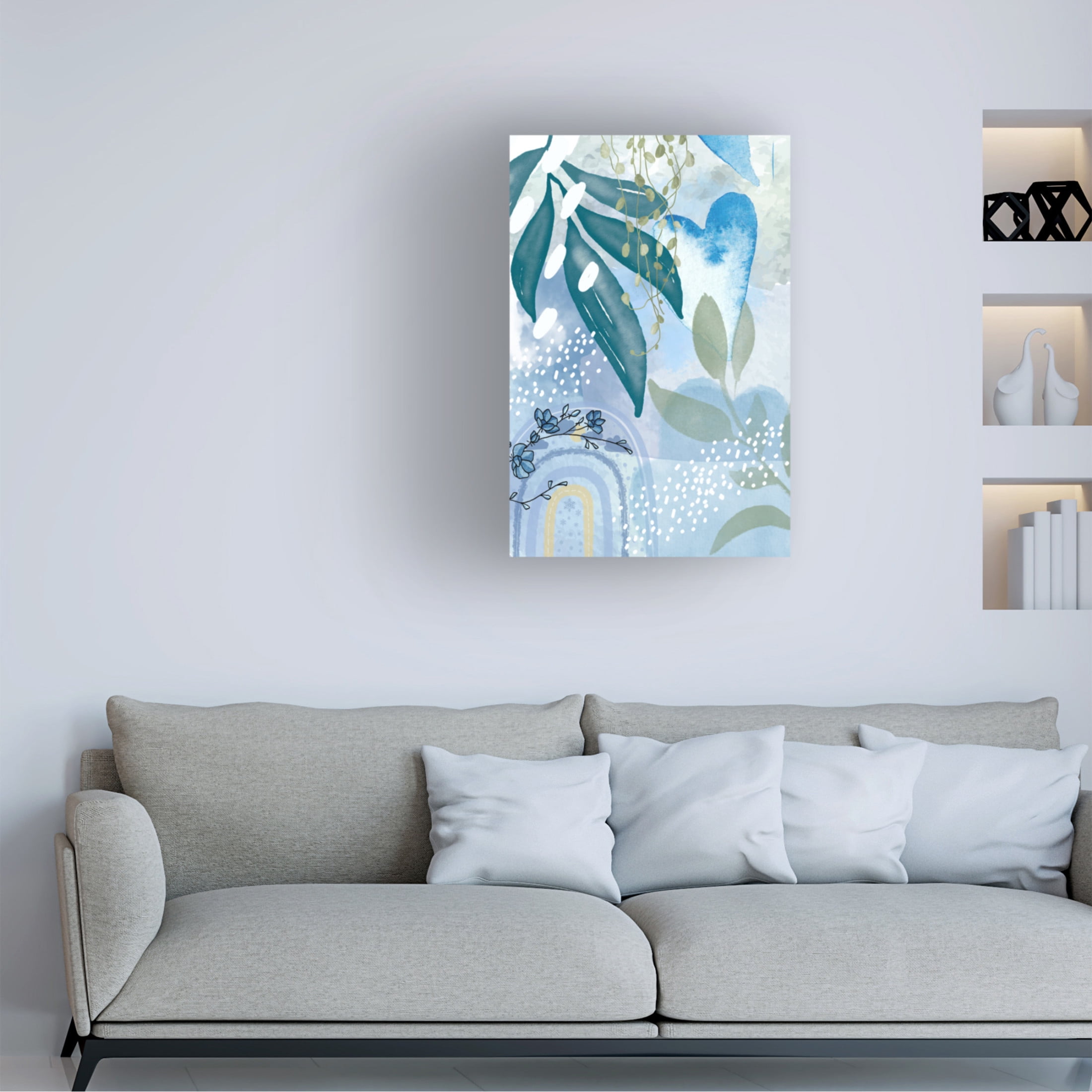 Trademark Fine Art Sally Ann Moss Iceberg Blue 1 Canvas Wall Art