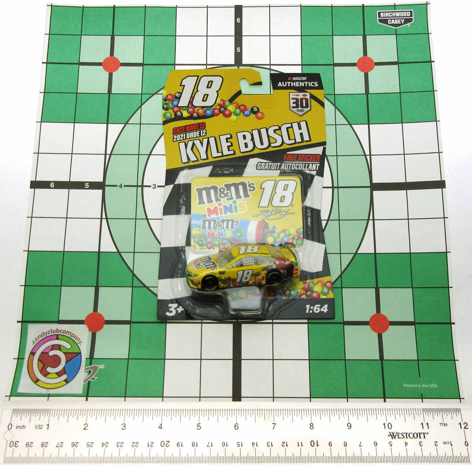 Kyle Busch ~ M&M's Minis Car ~ NASCAR Authentics ~ Die Cast 1:64 Scale