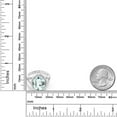 thumbnail image 4 of Gem Stone King 925 Sterling Silver Sky Blue Simulated Aquamarine Engagement Ring for Women (4.82 Cttw, Oval 12X10MM, Available 5,6,7,8,9), 4 of 5