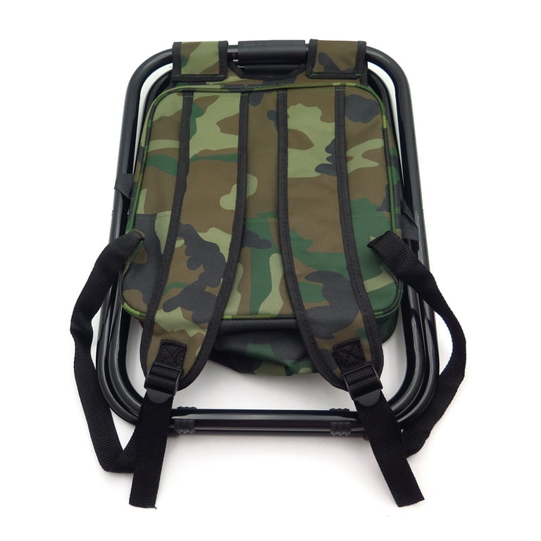 HTTMT- Foldable Outdoor Multi-Function Fishing Backpack Beach Chair Stool  w/ Cooler Bag 