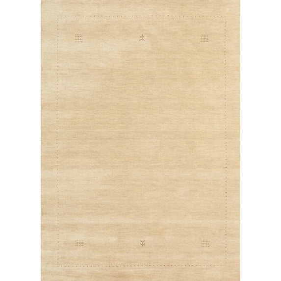 Ahgly Company Machine Washable Indoor Rectangle Contemporary Brown Gold Area Rugs, 5' x 7'