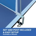thumbnail image 6 of 9FT Ping Pong Table Top, Mid-Size Foldable Ping Pong Table Topper for Pool Table, Indoor Outdoor Tennis Conversion Top with Net and Foam Padding, Blue, 6 of 8