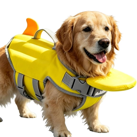 Dog Lifesaver Vest, Dog Swimming Vest with Rescue Handle & Reflective Stripes | Tear Resistant, High Buoyancy Dog Life Vest For Swimming, Adjustable Dog Float Jacket, for Pet Supplies(M)